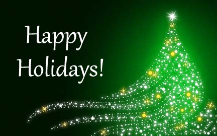 Shimmering Christmas Tree On Christmas, Green Background through